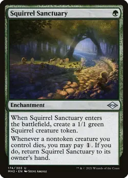 MTG Magic MH2 Modern Horizons II - 1x EN NM 174 U Squirrel Sanctuary - Image 1