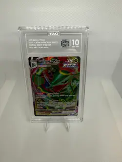 💎 Ranked #1 Pokemon Crown Zenith # 101 Full Art Rayquaza VMAX TAG 10 GEM 💎 - Image 1