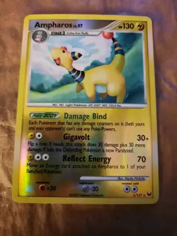 Pokemon TCG - Ampharos 1/127 Platinum Base Set Reverse Holo Rare Card - NM/LP - Image 3