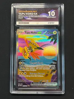 Tapu Koko Ex 247/182 Special Illustration Rare Pokemon TCG Paradox Rift Ace 10 - Image 1