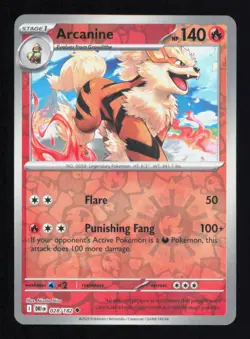 ARCANINE 028/182 REVERSE HOLO DESTINED RIVALS POKEMON NEAR MINT - Image 1