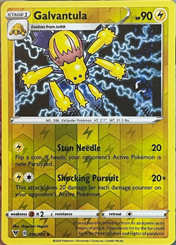 Galvantula Reverse Holo - 056/185 - Vivid Voltage Pokemon 2020 - Image 1