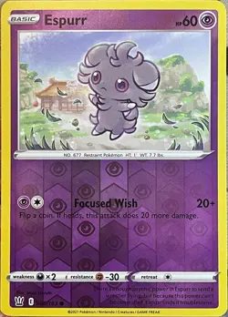 Espurr Reverse Holo - 060/163 - Battle Styles Pokemon 2021 - Image 1