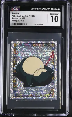 Pokemon Snorlax S22 Holo Merlin Series 1 - CGC 10 - Image 1