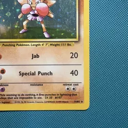 Pokemon Vintage Holo Rare Hitmonchan 7/102 Base Set Wotc 1999 - Image 4
