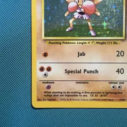 Pokemon Vintage Holo Rare Hitmonchan 7/102 Base Set Wotc 1999 - Image 5
