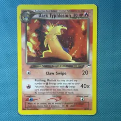Pokemon Vintage Holo Dark Typhlosion 10/105 Neo Destiny WotC - Image 1