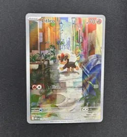 Pokemon TCG Litleo 139/132 ME01 Illustration Rare Holo Near Mint - Image 1