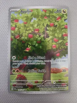 Pokemon Twilight Masquerade Applin llustration Rare 185/167 NM - Image 1