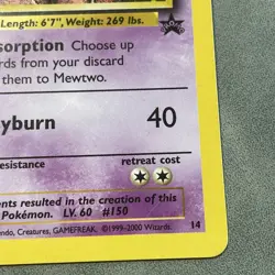 Pokemon Mewtwo 14/53 Wotc Promo Promo Regular English Basic MP - Image 3