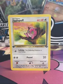 Jigglypuff 54/64 Common Jungle Pokemon 1st Edition LP - Image 1