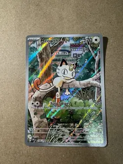 Pokemon TCG Meowth 106/094 Paldean Fates English Holo Shiny Rare Basic 70 HP - Image 1