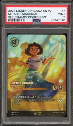 Disney Lorcana Mirabel Madrigal Set Championship Top Prize Promo 7/P2 PSA 9 Mint - Image 1