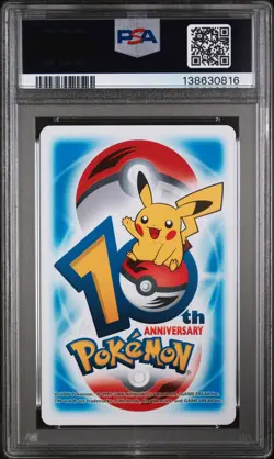 2006 POKEMON CENTER 10TH ANNIVERSARY PLAYING CARDS BLUE DECK COMBUSKEN PSA 8 - Image 2