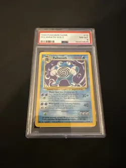 PSA 8 Poliwrath Base Set Holo Rare Pokemon Card #13 NM-MINT CLEAN LOOK! - Image 1
