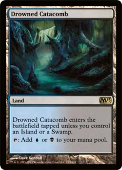 1x Drowned Catacomb - Foil Light Play, English Magic 2013 MTG Magic - Image 1