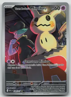 Pokemon Ascended Heroes Team Rocket's Mimikyu 238/217 Illustration Rare NM/M - Image 1