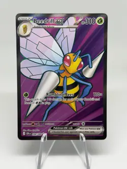 Beedrill ex 098/086 ME04: Chaos Rising Ultra Rare Pokemon NM - Image 1