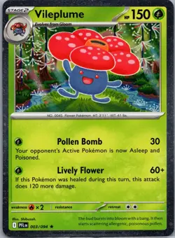 Vileplume (Cosmos Holo) 003/094 Pokemon TCG Holo NM - Image 1