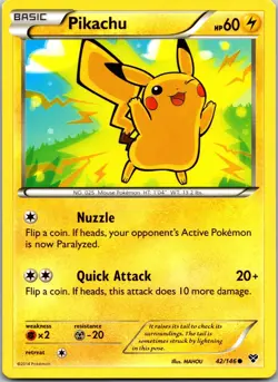 Pikachu 42/146 XY Pokemon TCG C LP - Image 1