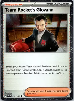 Team Rocket's Giovanni (Cosmos Holo) 174/182 Pokemon TCG Holo NM - Image 1