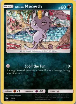 Alolan Meowth 010/012 McDonald's Promos 2019 Pokemon TCG Holo P DMG - Image 1