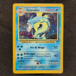 Pokemon TCG Gyarados 6/102 Base Set 1999 Holo Rare Stage 1 100 HP ITALIAN - Image 1