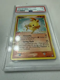 2004 Pokemon Team Rocket Returns Gold Star Promo Torchic Holo PSA 3 Very Good - Image 3