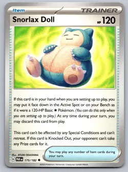 Snorlax Doll 175/182 Uncommon Paradox Rift Pokemon Near Mint - Image 1