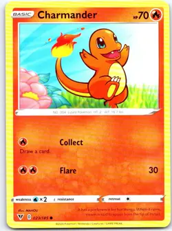 Charmander 023/185 Common Vivid Voltage Pokemon NM - Image 1
