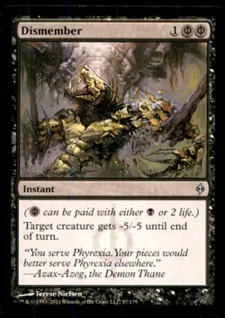 MTG Dismember LP Light Play New Phyrexia [3110] - Image 1