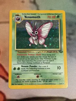 Venomoth 13/64 Holo Rare Jungle Pokemon Unlimited Holo - Image 2