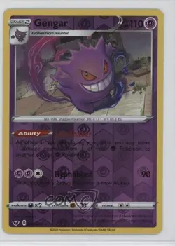 Gengar Reverse Foil Pokemon Sword & Shield #085 - Image 1