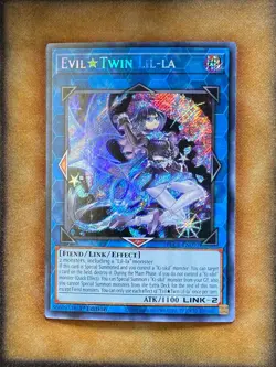 Yugioh Evil Twin Lil-la BLCR-EN097 Secret Rare 1st Ed NM - Image 1