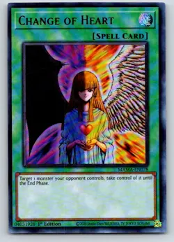 Change of Heart MAMA-EN078 Ultra Rare Magnificent Mavens Yu-Gi-Oh 1st Edition NM - Image 1