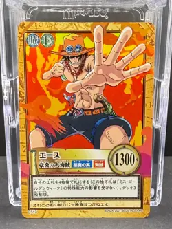 Portgas D. Ace C513 Holo Hyper Battle Bandai Japanese One Piece Rookie 1st Card - Image 1