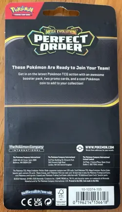 POKEMON TCG PERFECT ORDER BOOSTER PACK, 2 PROMO CARDS STEELIX & ONIX, 1 COIN - Image 2