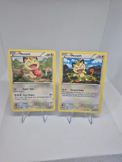 POKEMON Trading Card Meowth 74/124 And 67/108 MP B3 - Image 1