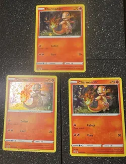 Pokemon Charmander SWSH092 Brilliant Stars Holo/Regular 3-Card Lot 2021 EN - Image 1