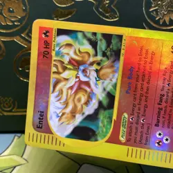 Pokemon TCG English Card e-Series Aquapolis Entei 10/147 Reverse Holo Rare MP - Image 3