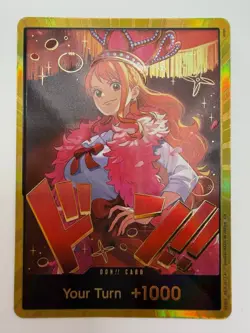 One Piece Card Game DON!! Card Nami +1000 Holo NM - Image 1