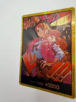 One Piece Card Game DON!! Card Nami +1000 Holo NM - Image 2