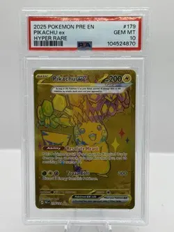 Pokemon Pre En Pikachu ex Hyper Rare PSA 10 2025 #179/131 - Image 1