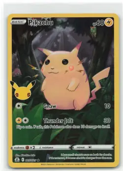 (4) Pikachu 005/025 Celebrations Pokemon TCG Near Mint to Mint Lot - Image 2