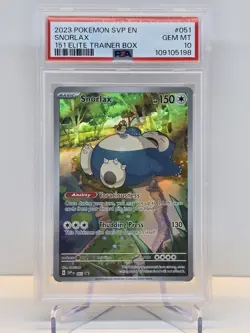 2023 POKEMON SVP EN-SV BLACK STAR PROMO 151 ELITE TRAINER BOX SNORLAX PSA 10 - Image 1