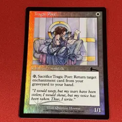 MTG: Tragic Poet FOIL Urza's Legacy NM/MT White Common MAGIC GATHERING CARD - Image 1