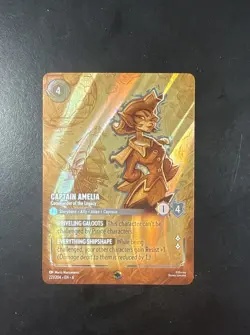 Captain Amelia Enchanted Lorcana 221/204 EN Azurite Seas Commander Of The Legacy - Image 1