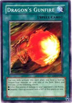 Dragon's Gunfire - DB2-EN160 - Common - Unlimited Edition - Moderately Played - Image 1