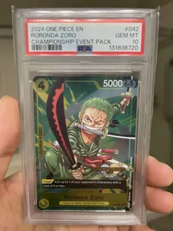 2024 ONE PIECE CHAMP 2024 EVENT PACK #042 RORONOA ZORO PSA 10 - Image 1