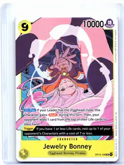 2025 One Piece—Jewelry Bonney #OP13-108 Carrying On His Will—Super Rare Foil - Image 1